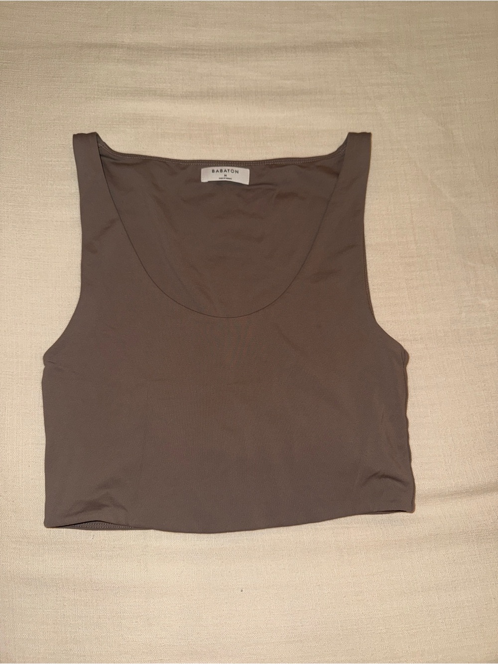 Aritzia Babaton Scoop Neck Tank Top in Taupe